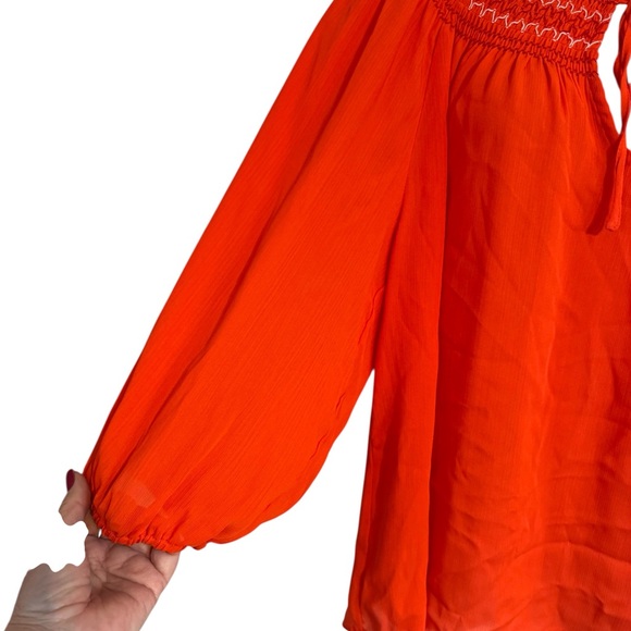 NWT  Rose & Olive Vibrant Orange Top  PLUS:  1X     #I - Picture 4 of 9